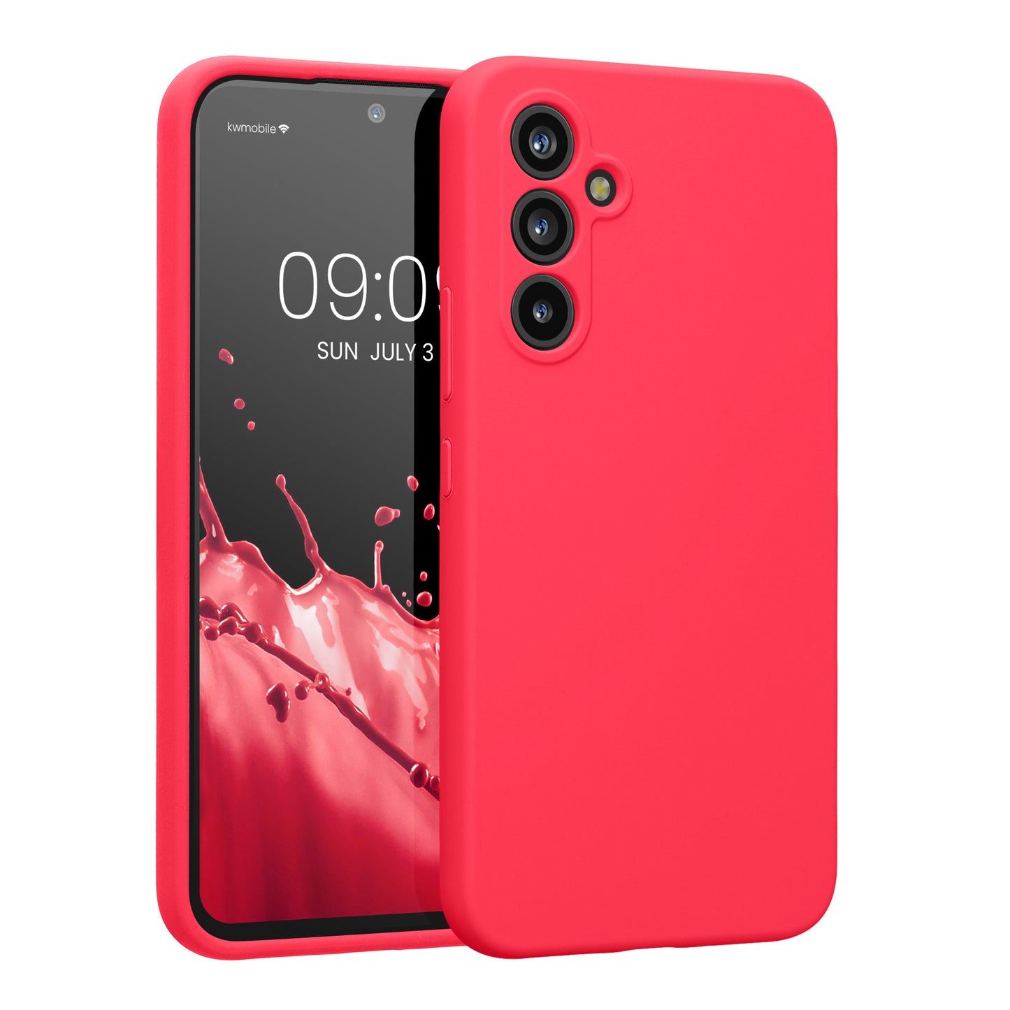 kwmobile Hülle kompatibel mit Samsung Galaxy A54 5G - Hülle Silikon gummiert - Handyhülle - Handy Case in Neon Pink Neon Pink  