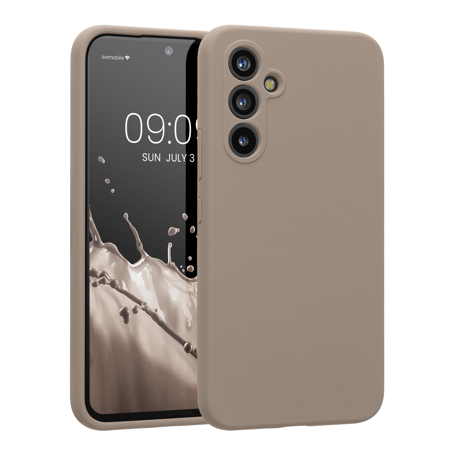 kwmobile Hülle kompatibel mit Samsung Galaxy A54 5G - Hülle Silikon gummiert - Handyhülle - Handy Case in Taupe Taupe  