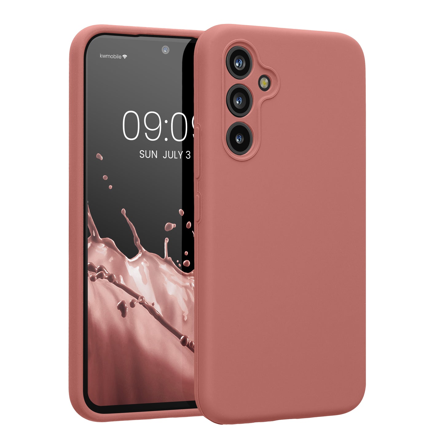 kwmobile Hülle kompatibel mit Samsung Galaxy A54 5G - Hülle Silikon gummiert - Handyhülle - Handy Case in Winter Rose Winter Rose  