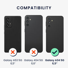 Samsung Galaxy A34 5G Silikon Handyhülle Metallic