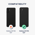 Samsung Galaxy A14 5G stoßfestes Hardcase mit TPU Bumper Holz Walnuss