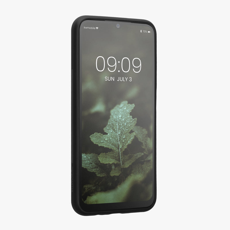 Samsung Galaxy A14 5G stoßfestes Hardcase mit TPU Bumper Holz Walnuss