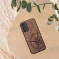 Samsung Galaxy A14 5G stoßfestes Hardcase mit TPU Bumper Holz Kompass
