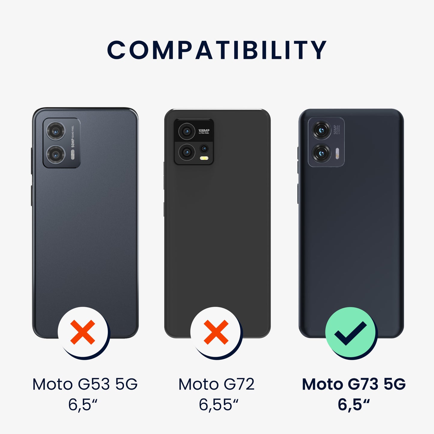 Gummierte Silikon Hülle mit Kameraschutz für Motorola Moto G73 5G in Petrol
