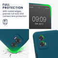 Gummierte Silikon Hülle mit Kameraschutz für Motorola Moto G73 5G in Petrol
