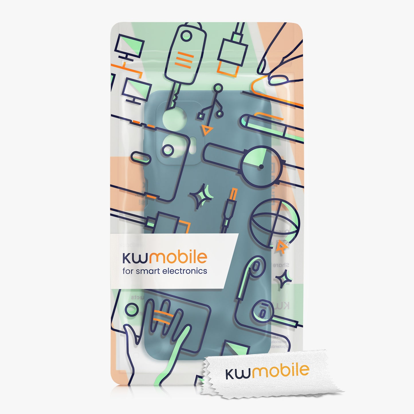 Gummierte Silikon Hülle mit Kameraschutz für Motorola Moto G73 5G in Petrol