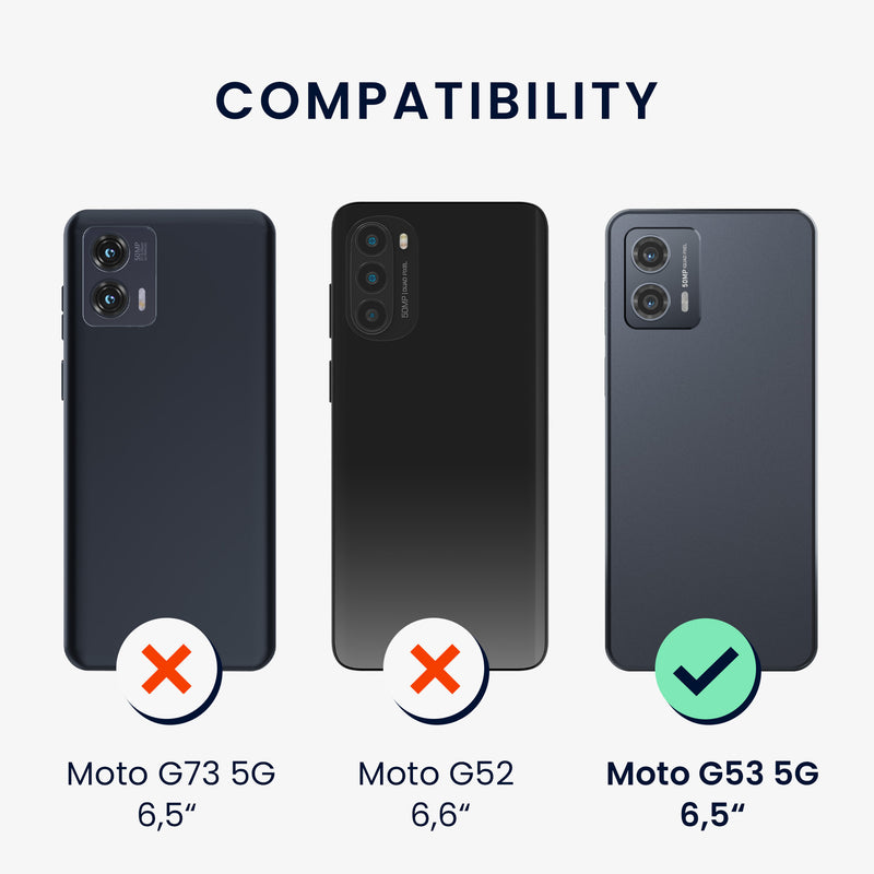 TPU Hülle für Motorola Moto G53 5G in Schwarz matt