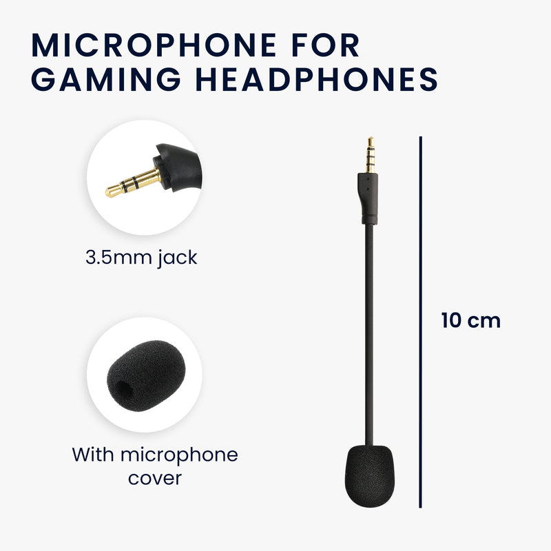 kwmobile Ersatz Kopfhörer Mikrofon kompatibel mit Steelseries Arctis 1 Headset - Gaming Headphones Mikrofon mit 3,5 mm