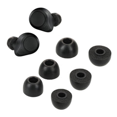 kwmobile 6x Aufsätze für Jabra Elite 85t Ersatz Ohrstöpsel - 3 Größen - Ear Tips für In-Ear Kopfhörer - Zubehör Ersatzpolster in Schwarz Schwarz  