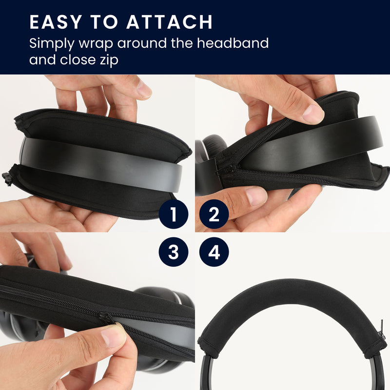 kwmobile Kopfband Abdeckung kompatibel mit Sony MDR-100ABN / WH900N / MDR-XB950/ MDR-1000X Case Stirnband Polster Kopfhörer Schutz