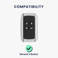 Renault 4-Tasten Smartkey (nur Keyless Go) Autoschlüssel Silikon Schlüsselhülle