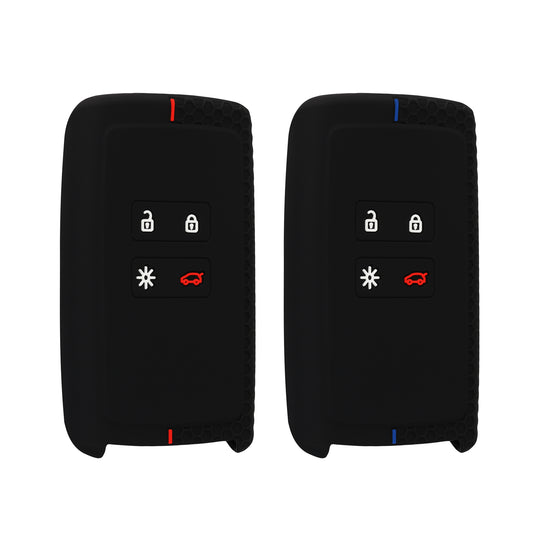 kwmobile Autoschlüssel Cover kompatibel mit Renault 4-Tasten Smartkey Autoschlüssel (nur Keyless Go) Hülle - Schlüsselhülle Case