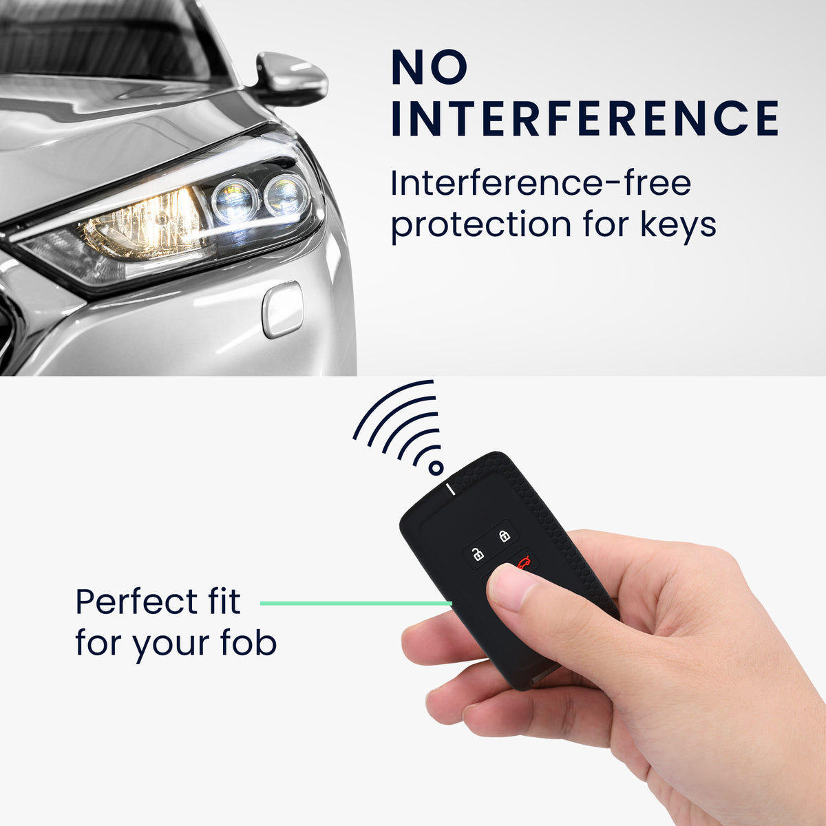 Renault 4-Tasten Smartkey (nur Keyless Go) Autoschlüssel Silikon Schlüsselhülle