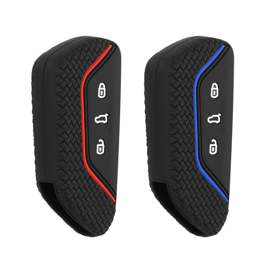 kwmobile Autoschlüssel Cover kompatibel mit VW Golf 8 3-Tasten Autoschlüssel Hülle - Schlüsselhülle Case