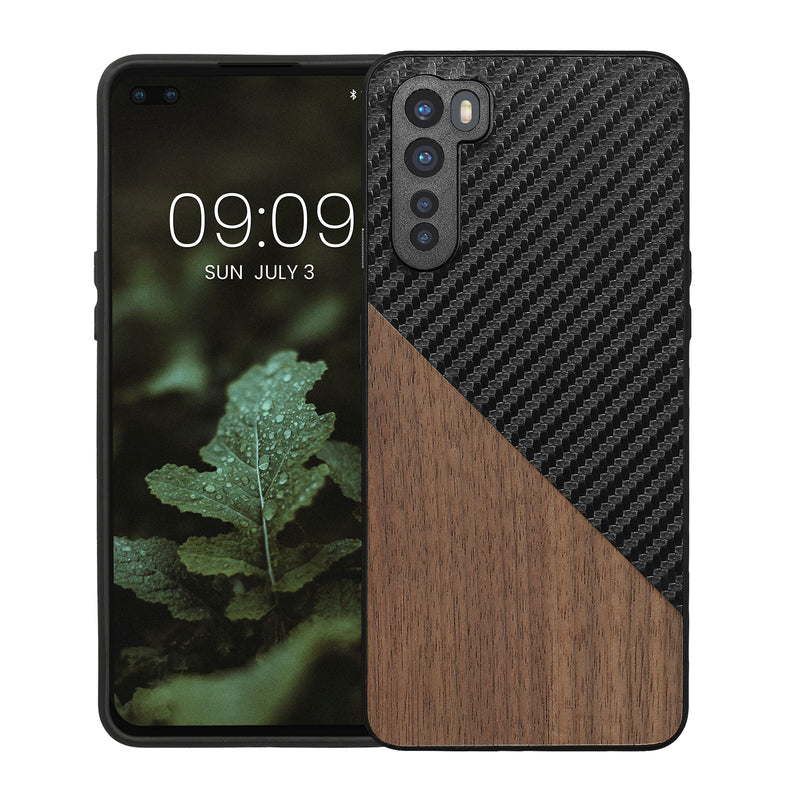 OnePlus Nord Holz Handyhülle Carbon
