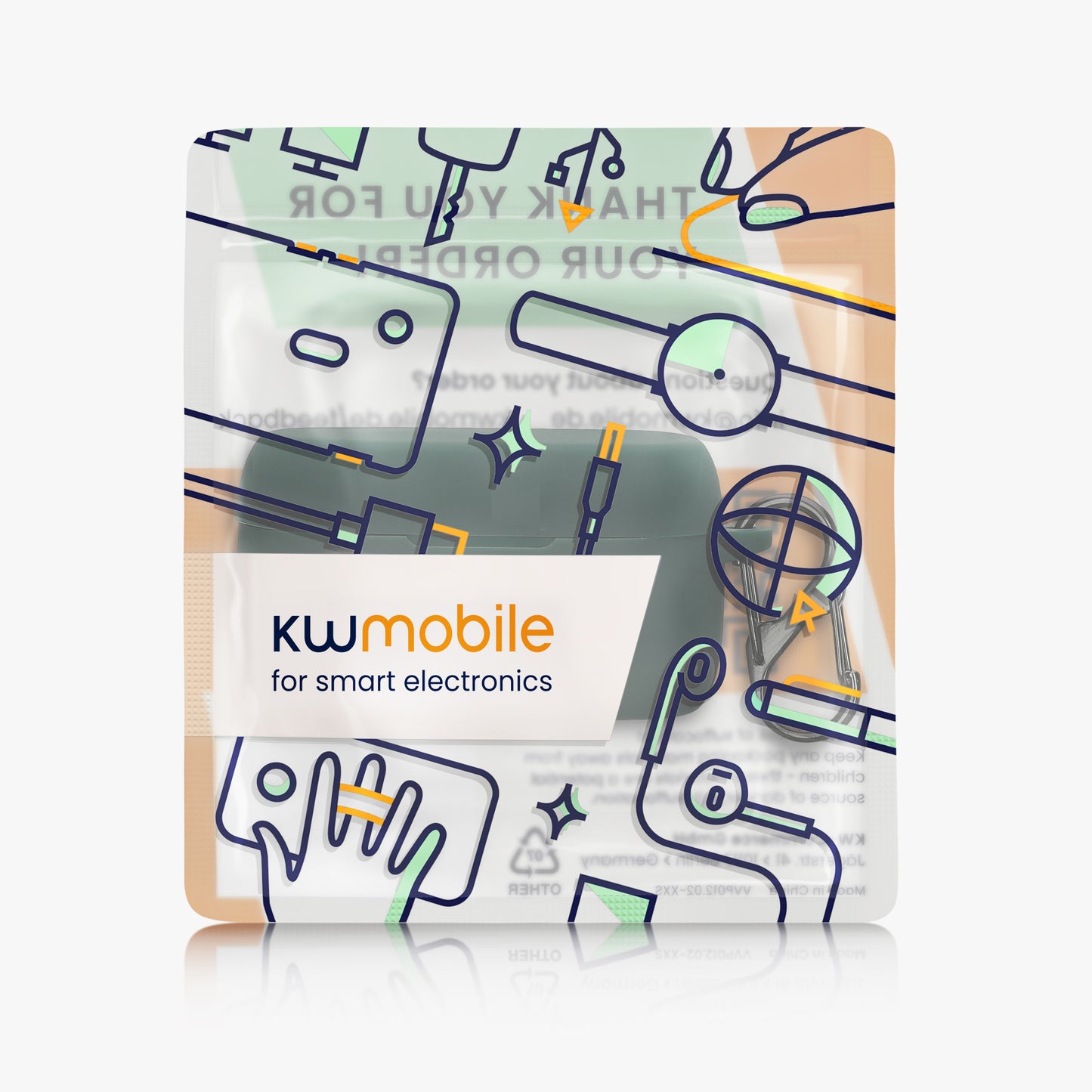 kwmobile Schutzhülle für Jabra Evolve 2 Buds Hülle - TPU Case für Kopfhörer Ladecase - stoßfestes Cover mit Karabiner