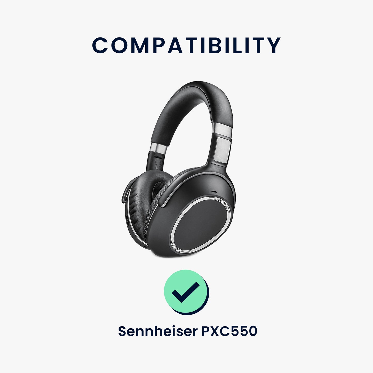 kwmobile Ohr Polster kompatibel mit Sennheiser PXC550 Kopfhörer Ohrpolster Polster für Over Ear Headphones