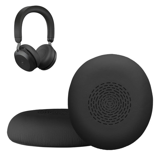 kwmobile 2x Ohr Polster für Jabra Evolve 2 75 Ohrpolster - Ersatz Ohrpolster - Kopfhörer Ersatzteile - Kopfhörer Ersatzpolster für Over Ear Headphones Schwarz matt  