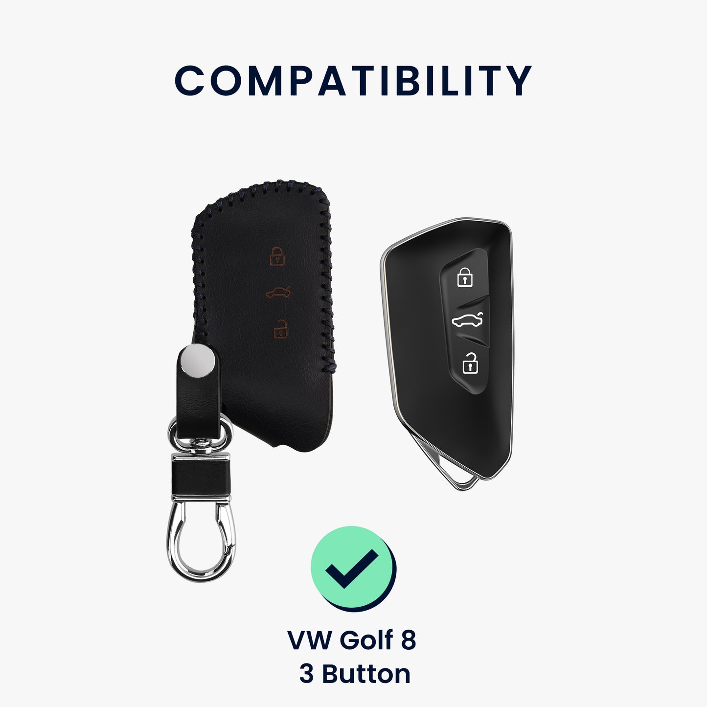 Hülle für VW Golf 8 3-Tasten Autoschlüssel