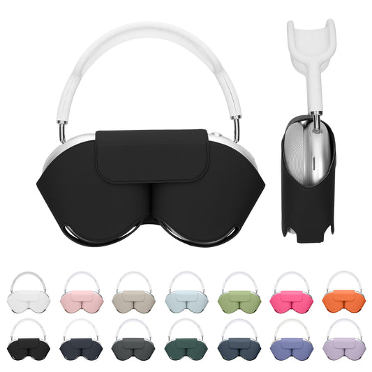 kwmobile Hülle für Apple AirPods Max / AirPods Max 2 Case - weiches Polyester Kopfhörer Cover - Sleep Mode kompatibel - Schwarz Schwarz  