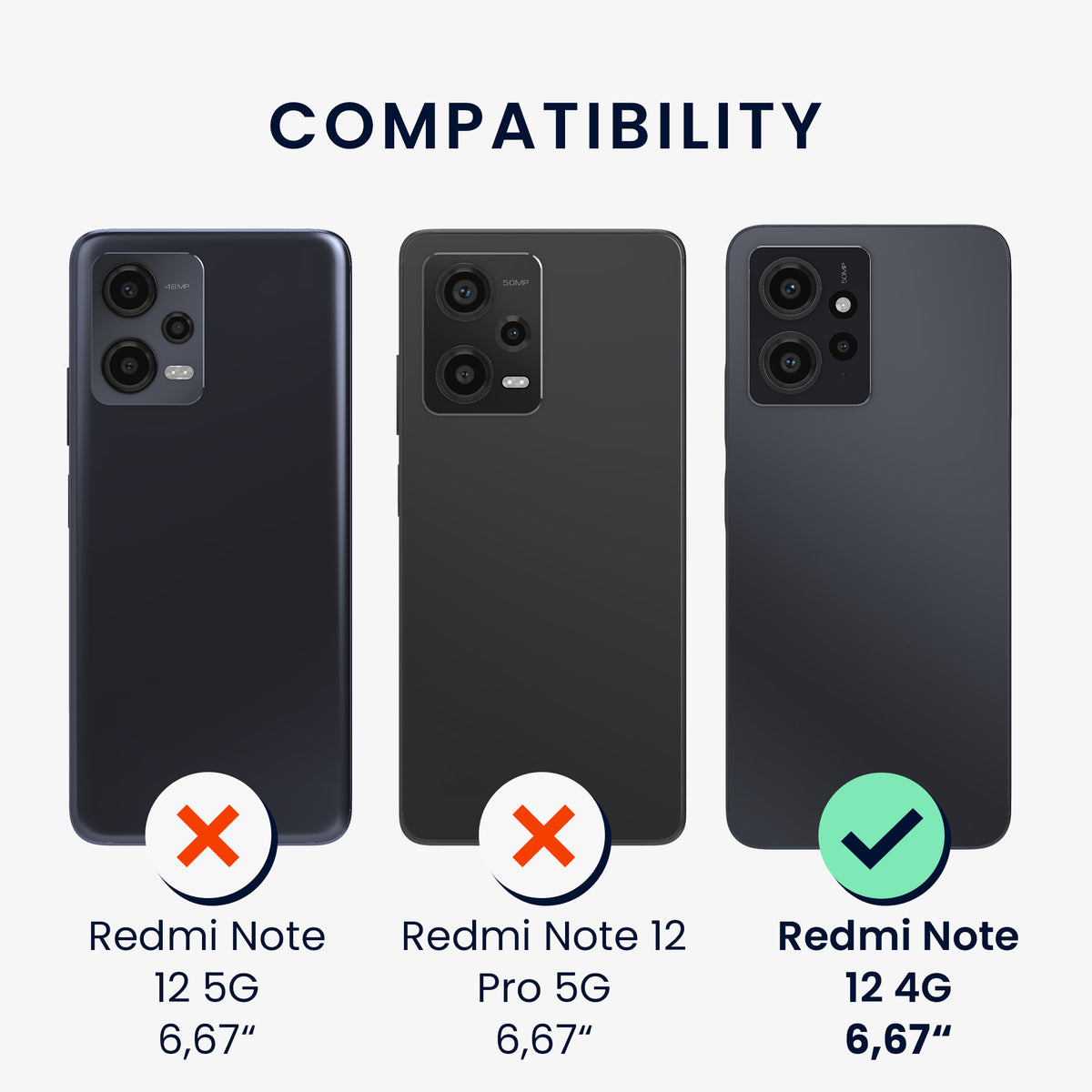 Hülle kompatibel mit Xiaomi Redmi Note 12 (4G)