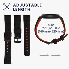kwmobile Silikon Uhrenarmband für Ticwatch Pro 3 Ultra / Pro 3 / S2 / GTX Armband - Ersatzarmband für Fitnesstracker
