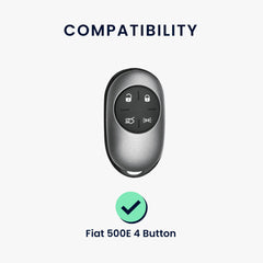 Fiat 500E 4-Tasten Autoschlüssel Schlüsselhülle Silikon