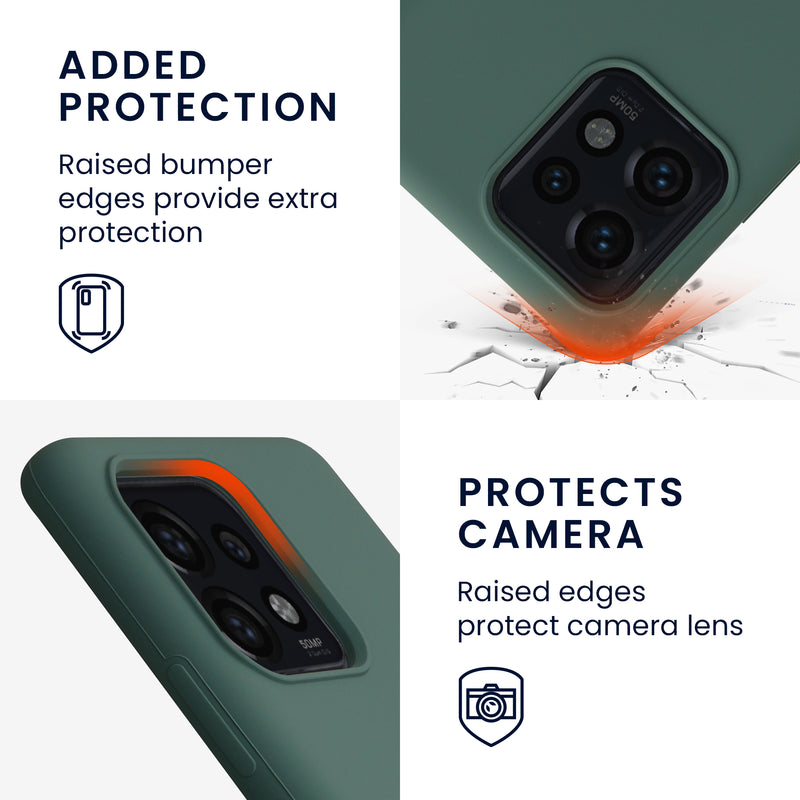 kwmobile Handyhülle für Motorola Edge 40 Pro / Edge+ (2023) Hülle - Case Silikon - Kabelloses Laden - Schutzhülle Cover