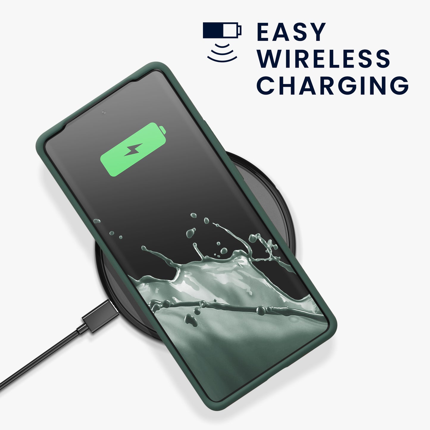 kwmobile Handyhülle für Motorola Edge 40 Pro / Edge+ (2023) Hülle - Case Silikon - Kabelloses Laden - Schutzhülle Cover