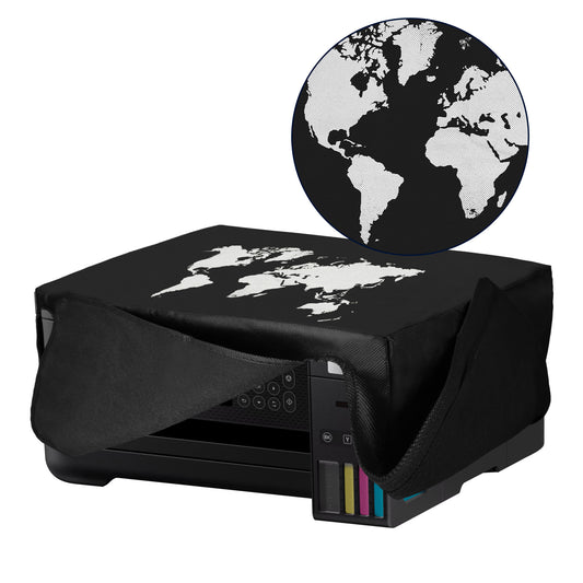 Staubschutzhülle für Epson EcoTank ET-2850 / EcoTank ET-2856 / Home XP-5200 Weltkarte Weiß