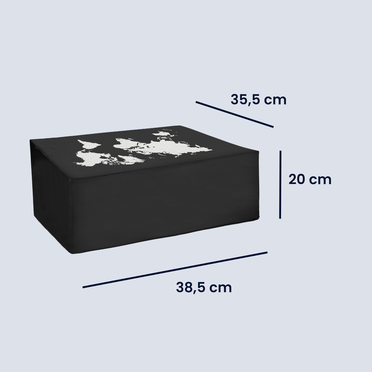 Staubschutzhülle für Epson EcoTank ET-2850 / EcoTank ET-2856 / Home XP-5200 Weltkarte Weiß