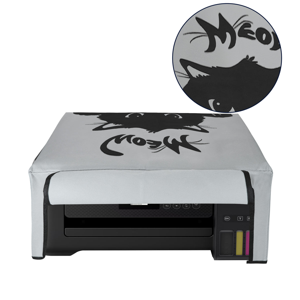 Staubschutzhülle für Epson EcoTank ET-2850 / EcoTank ET-2856 / Home XP-5200 Weltkarte Weiß