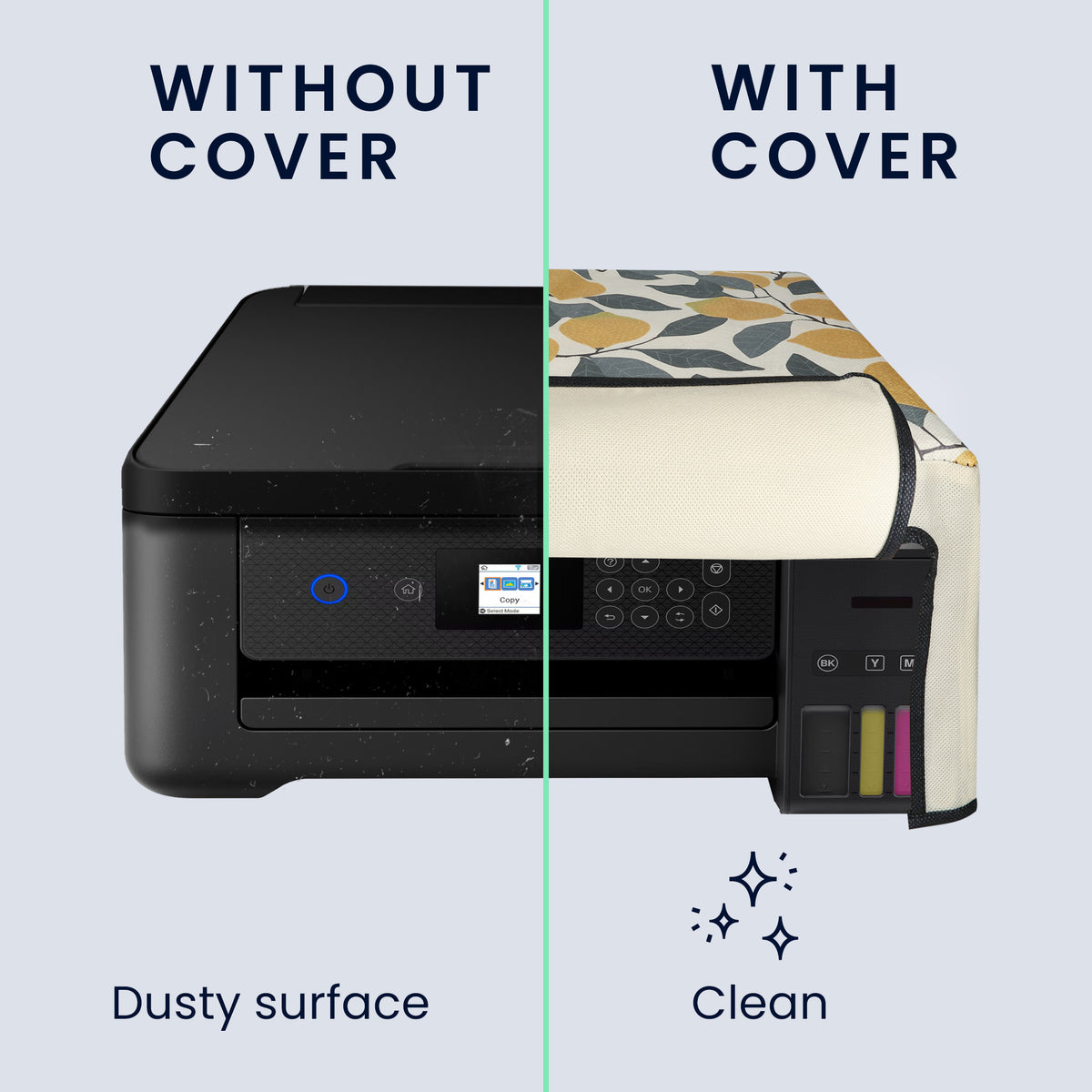 Staubschutzhülle für Epson EcoTank ET-2850 / EcoTank ET-2856 / Home XP-5200 Weltkarte Weiß