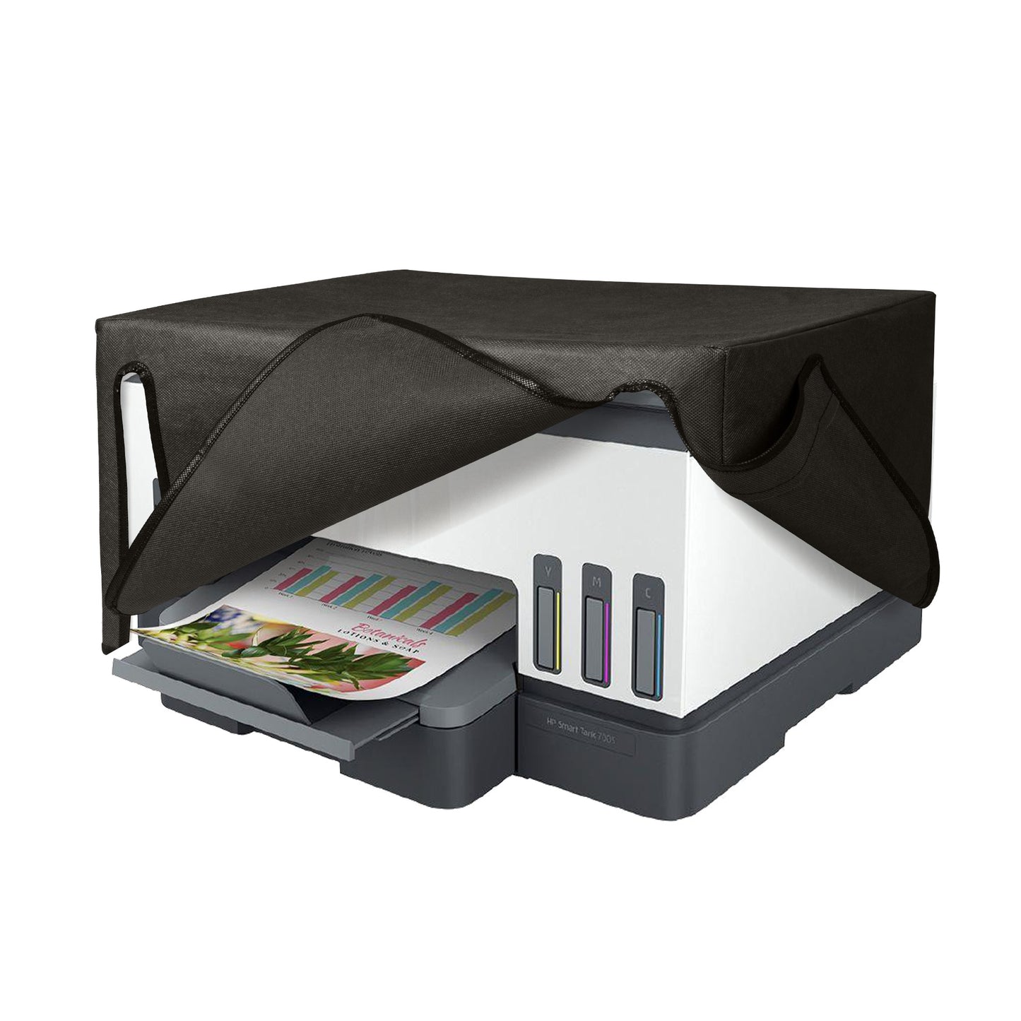 kwmobile Cover kompatibel mit HP Smart Tank 7005 / Smart Tank 5000 - Tasche Hülle Drucker - Staubschutzhülle Schutzhaube Schutzhülle - Dunkelgrau Dunkelgrau  