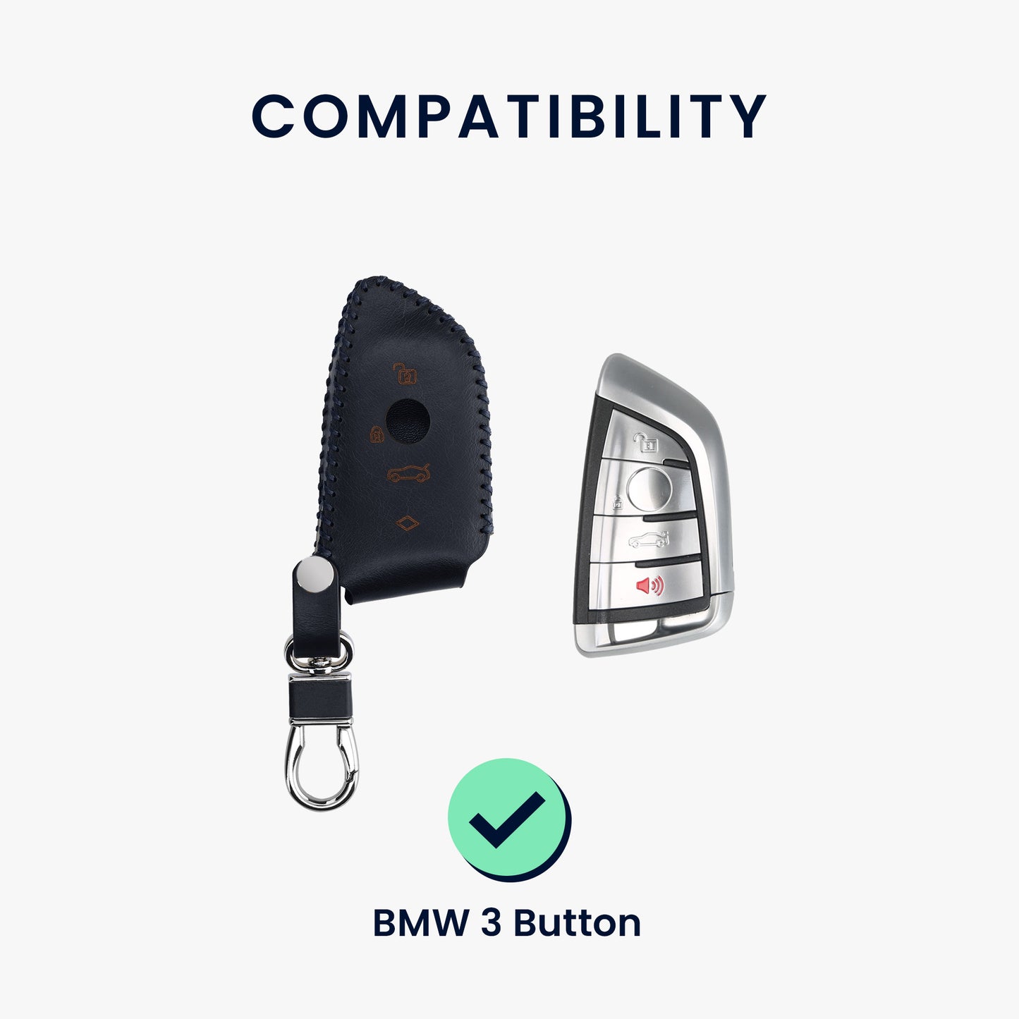 Hülle für BMW 3-Tasten Smart Key Autoschlüssel