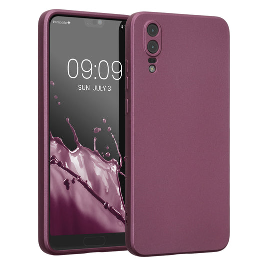 kwmobile Handyhülle für Huawei P20 Hülle - weiche Silikon Case metallisch schimmernd - Schutzhülle Cover - Metallic Lavendel Metallic Lavendel  