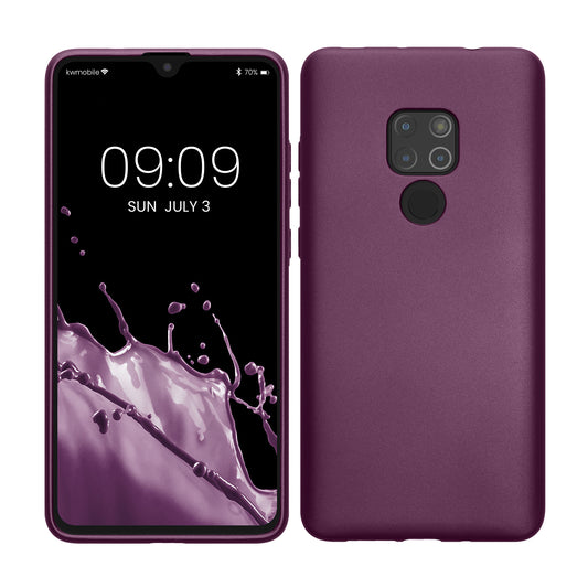 kwmobile Handyhülle für Huawei Mate 20 Hülle - Silikon Case metallisch schimmernd - Schutzhülle Cover
