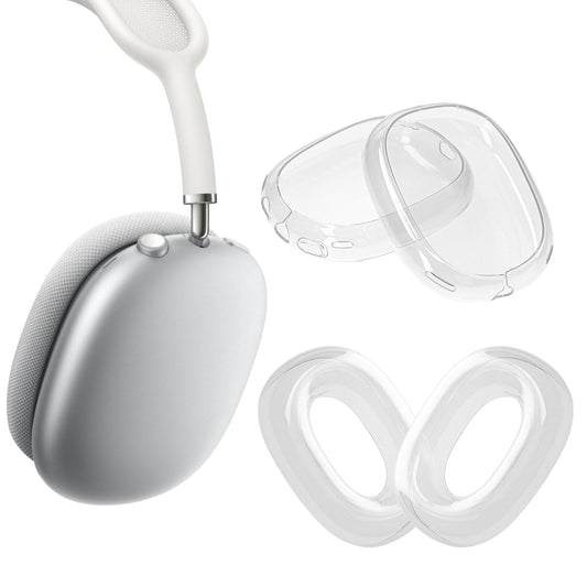 kwmobile 2in1 Set Hülle kompatibel mit Apple AirPods Max / AirPods Max 2 Cover - Kopfhörer Case - Schutzhülle beidseitig