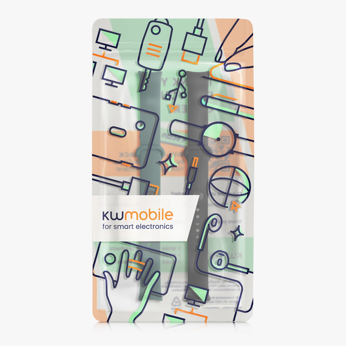 kwmobile Uhrenarmband für Xiaomi Mi Band 10 / Mi Band 9 / 8 Armband Fitnesstracker Band Set Ersatzarmband Smartwatch