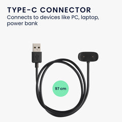 kwmobile Smartwatch Ladekabel für Huami Amazfit GTR Mini / GTS 4 Mini / GTS 2 Mini / Active Edge / T-Rex Pro USB-C