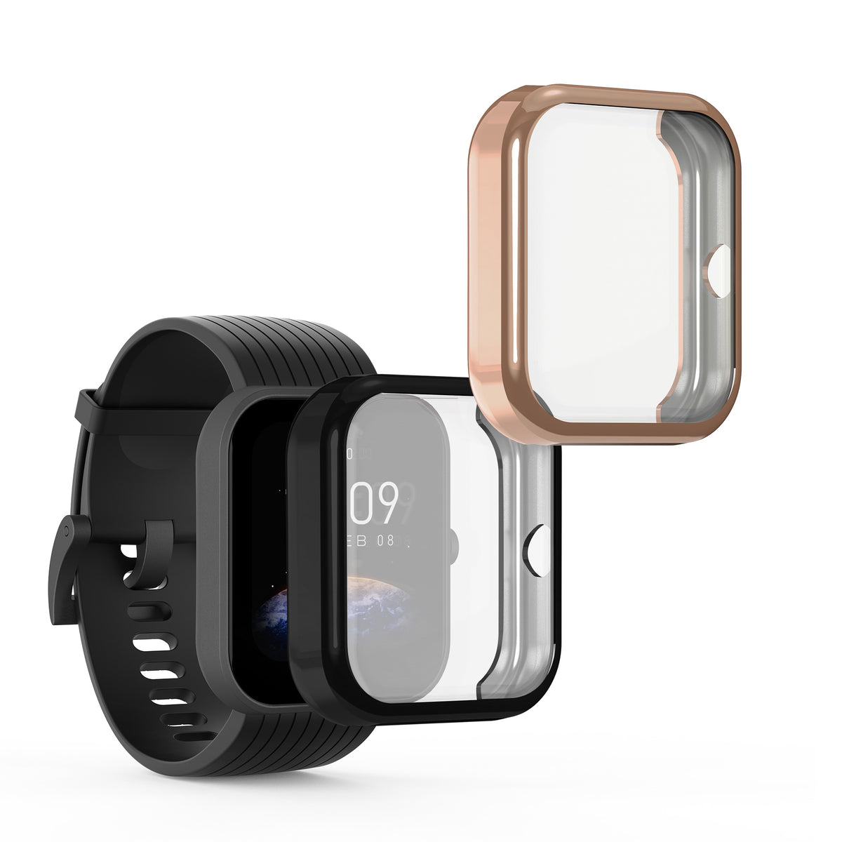 Huami Amazfit Bip 3 / Bip 3 Pro 2x Fitnesstracker Komplettschutz Hülle Silikon