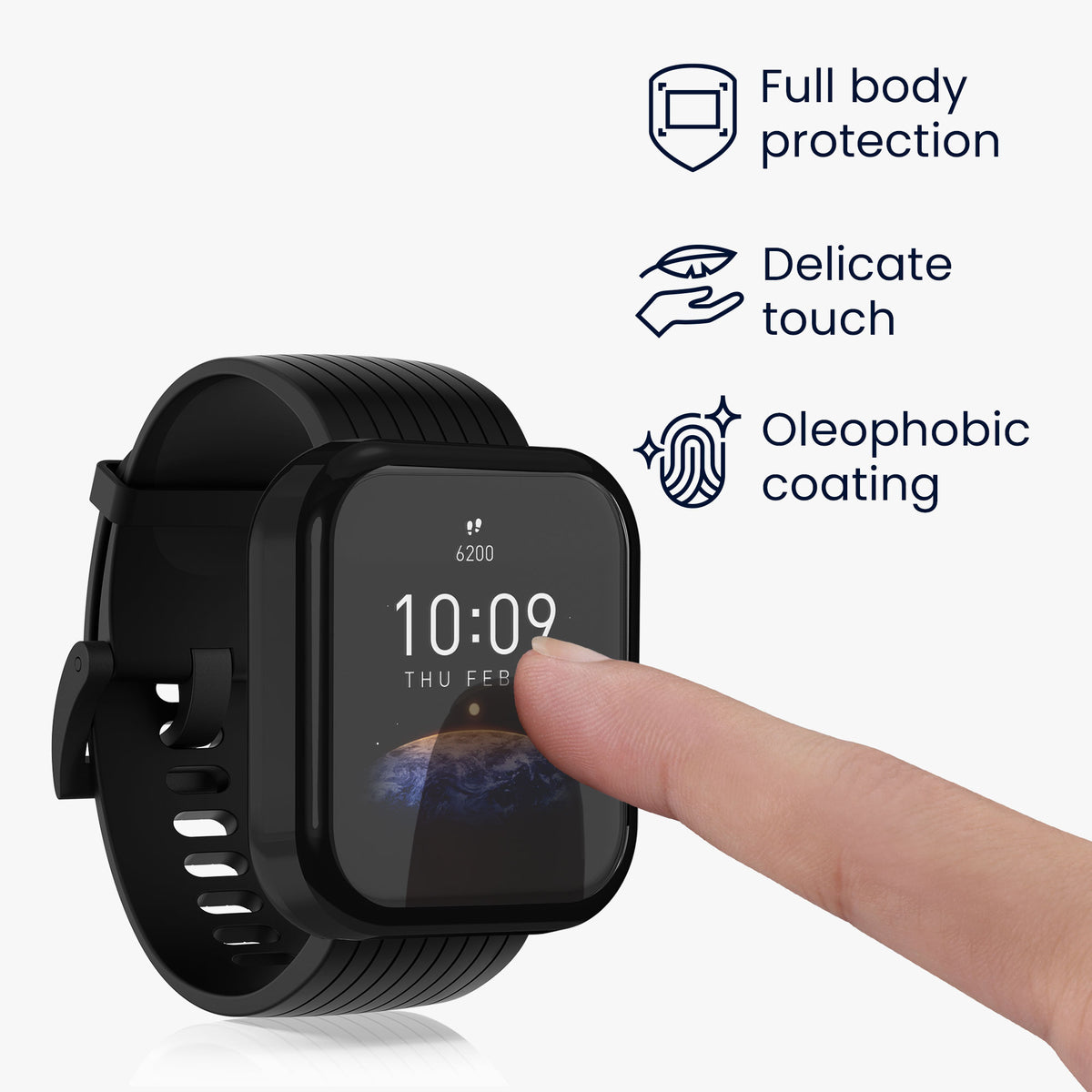 Huami Amazfit Bip 3 / Bip 3 Pro 2x Fitnesstracker Komplettschutz Hülle Silikon