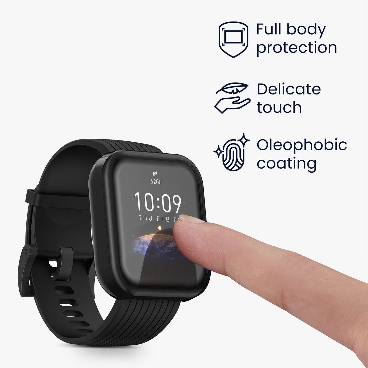 Huami Amazfit Bip 3 / Bip 3 Pro 2x Fitnesstracker Komplettschutz Hülle Silikon