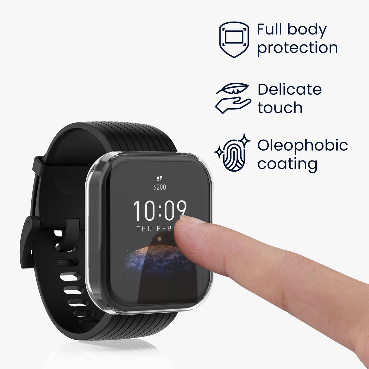 Huami Amazfit Bip 3 / Bip 3 Pro 2x Fitnesstracker Komplettschutz Hülle Silikon