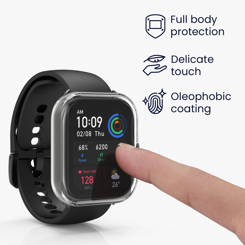 Huami Amazfit GTS 4 Mini 2x Fitnesstracker Komplettschutz Hülle Silikon