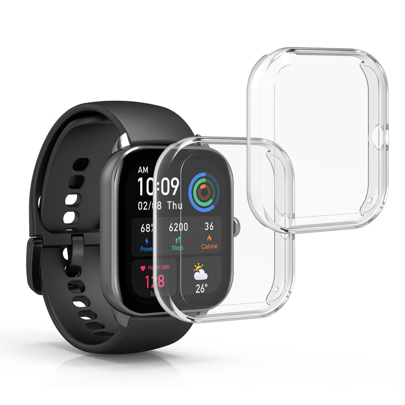 Huami Amazfit GTS 4 Mini 2x Fitnesstracker Komplettschutz Hülle Silikon