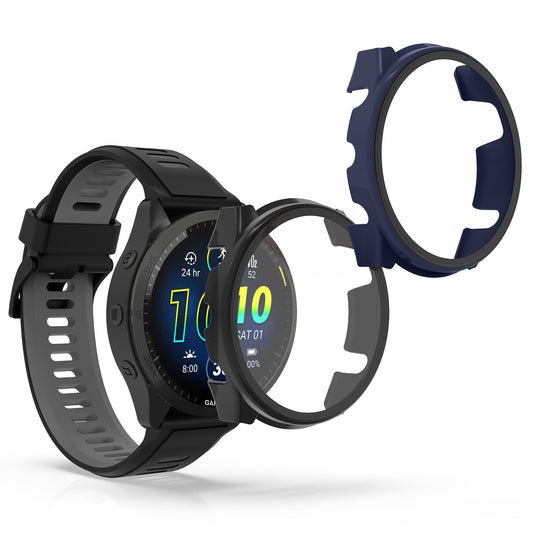 Garmin Forerunner 965 2x Fitnesstracker Komplettschutz Hülle mit Glas Displayschutz