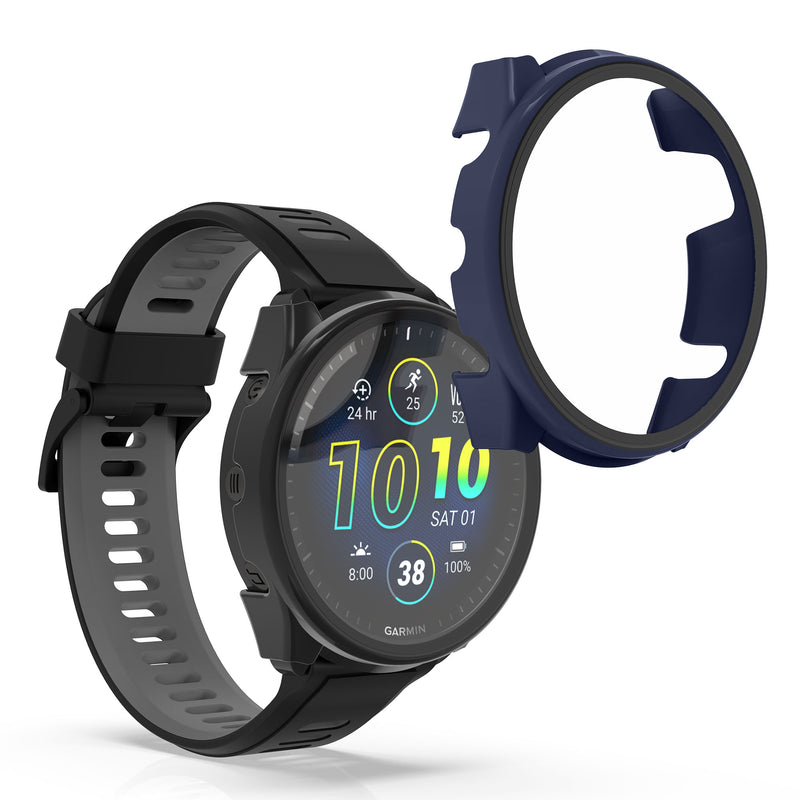 Garmin Forerunner 965 2x Fitnesstracker Komplettschutz Hülle mit Glas Displayschutz
