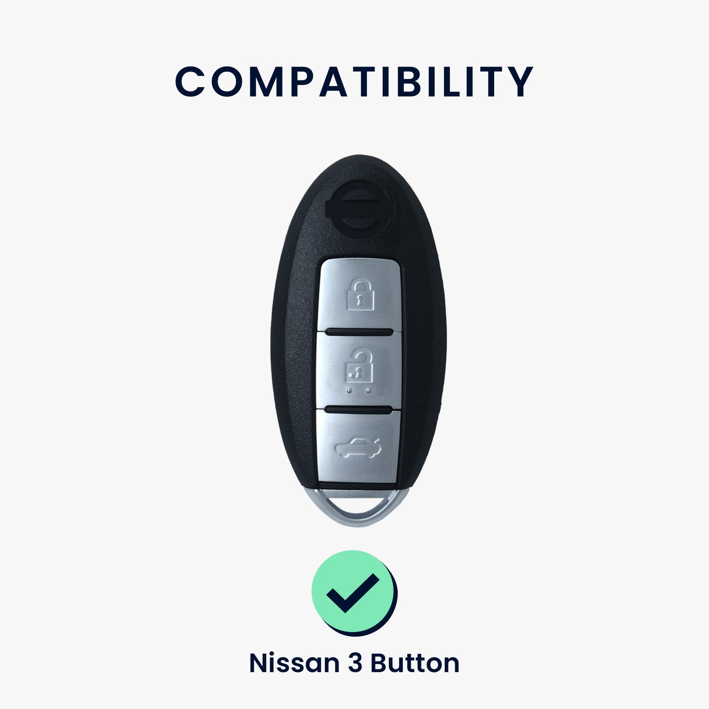 kwmobile Autoschlüssel Hülle kompatibel mit Nissan 3-Tasten Autoschlüssel - Schlüsselhülle Silikon Cover - [dsg03]
