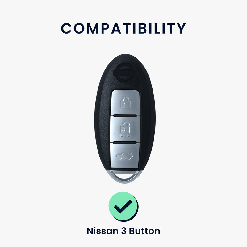 kwmobile Autoschlüssel Hülle kompatibel mit Nissan 3-Tasten Autoschlüssel - Schlüsselhülle Silikon Cover - [dsg03]